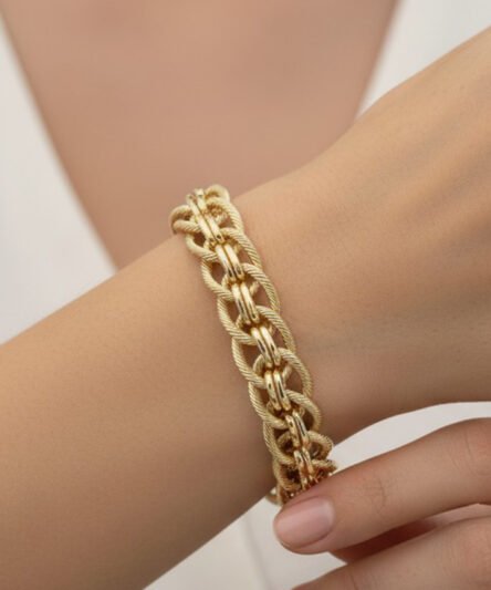 XUPING JEWELRY 14 Ayar Altın Kaplama, Peoni Model Bileklik