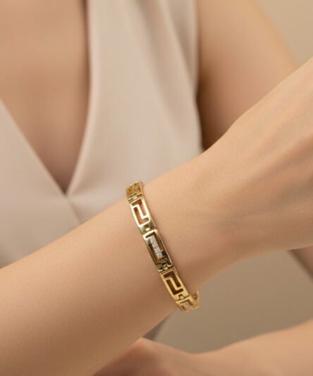 XUPING JEWELRY 14 Ayar Altın Kaplama, Capria Zirkon Taşlı Bileklik