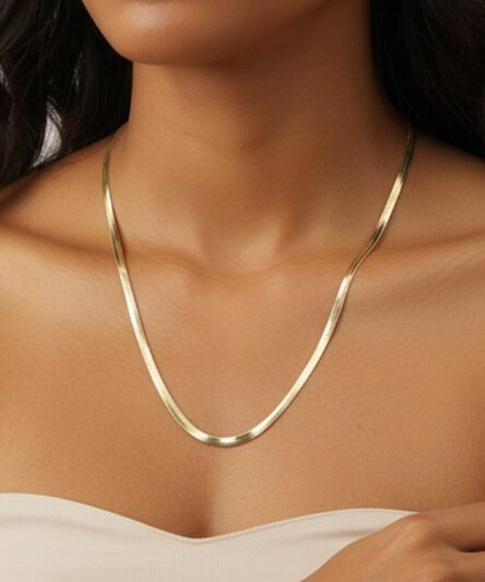 XUPING JEWELRY 14 Ayar Altın Kaplama, İtalyan Kolye 60cm