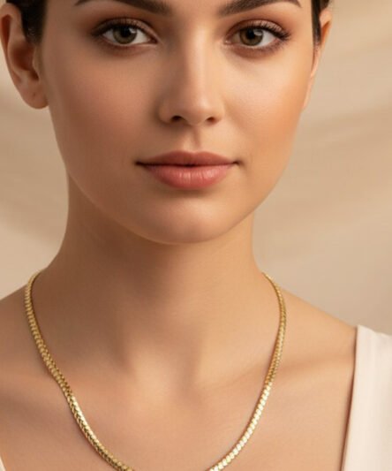 XUPING JEWELRY 14 Ayar Altın Kaplama, Balık Sırtı Kolye