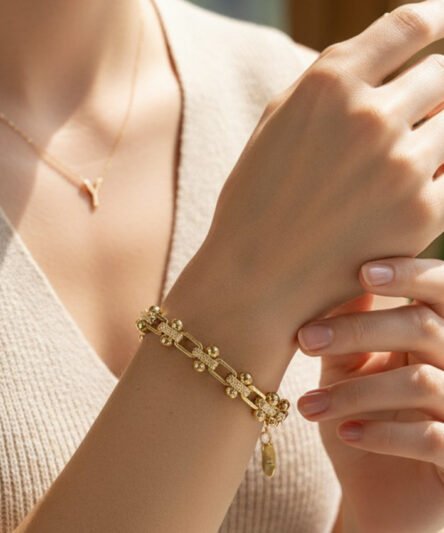 XUPING JEWELRY 14 Ayar Altın Kaplama, Lady Model Bileklik