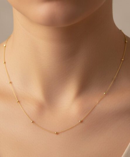 XUPING JEWELRY 14 Ayar Altın Kaplama, Dorika İnce Model Kolye