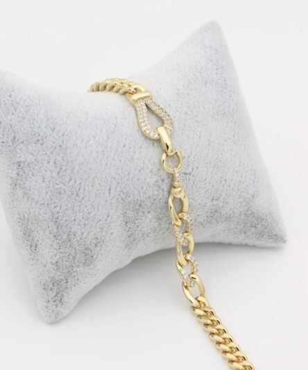 XUPING JEWELRY 14 Ayar Altın Kaplama, Reyna Zirkon Taşlı Bileklik