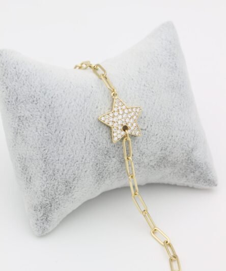 XUPING JEWELRY 14 Ayar Altın Kaplama, Stella Zirkon Taşlı  Bileklik