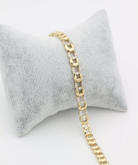 XUPING JEWELRY 14 Ayar Altın Kaplama, Swan Zirkon Taşlı  Bileklik