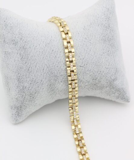 XUPING JEWELRY 14 Ayar Altın Kaplama, Edelya Zirkon Taşlı Bileklik