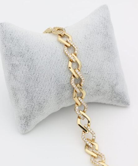 XUPING JEWELRY 14 Ayar Altın Kaplama, Gurmet Zirkon Taşlı Model Bileklik