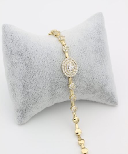 XUPING JEWELRY 14 Ayar Altın Kaplama, Lumina Zirkon Taşlı Bileklik