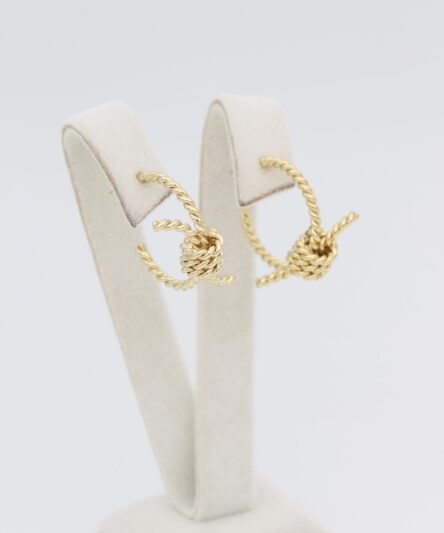 XUPING JEWELRY 14 Ayar Altın Kaplama, Bükme Model Küpe