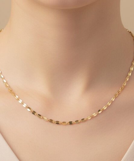 XUPING JEWELRY 14 Ayar Altın Kaplama, İnce Zincir Kolye
