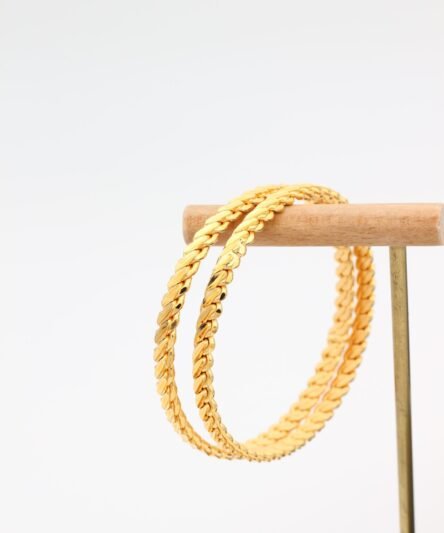 Stil İncisi/ 22 Ayar Altın Kaplama, Burgu Model Bilezik