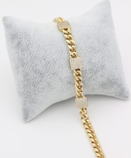 XUPING JEWELRY 14 Ayar Altın Kaplama, Emodes  Zirkon Taşlı Bileklik