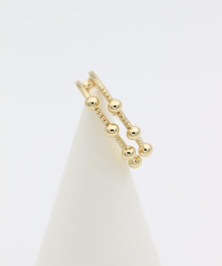 XUPING JEWELRY 14 Ayar Altın Kaplama Nokta Taşlı Yüzük