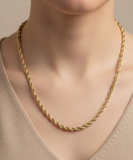 XUPING JEWELRY 14 Ayar Altın Kaplama, Burgu İnce Model Kolye