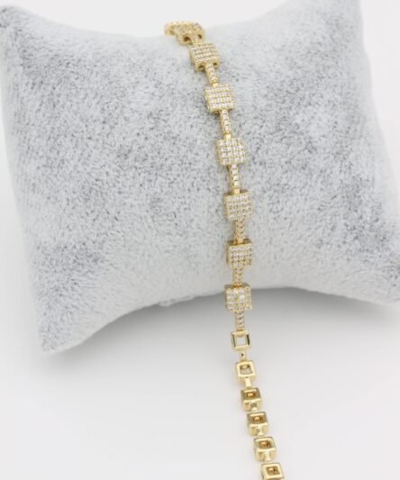 XUPING JEWELRY 14 Ayar Altın Kaplama, Avaia zirkon taşlı Bileklik