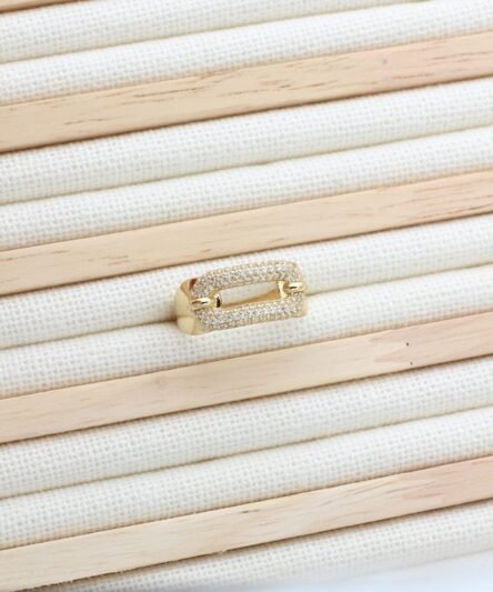 XUPING JEWELRY 14 Ayar Altın Kaplama, Arma Zirkon Taşlı Yüzük