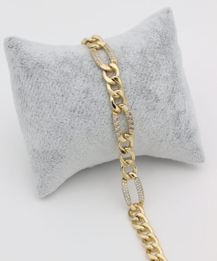 XUPING JEWELRY 14 Ayar Altın Kaplama, Halka Gurmet Zirkon Taşlı Bileklik