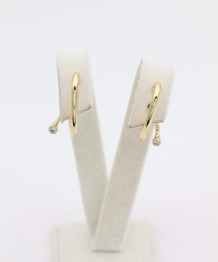 XUPING JEWELRY 14 Ayar Altın Kaplama, Lilyum Model Küpe