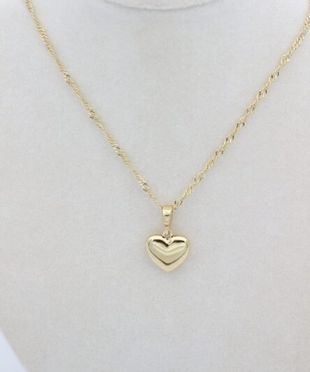 XUPING JEWELRY 14 Ayar Altın Kaplama, Minimal Kalp Model Kolye