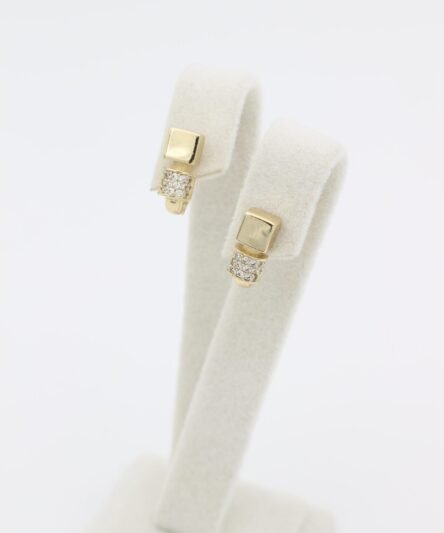 XUPING JEWELRY 14 Ayar Altın Kaplama, Seravina Zirkon Taşlı Küpe