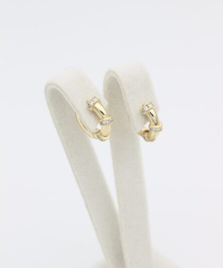 XUPING JEWELRY 14 Ayar Altın Kaplama, Kıkırdak Zirkon Taşlı Küpe