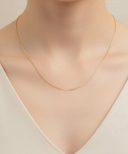 Stil İncisi/Xupıng Jewelry 14 Ayar Altın Kaplama, İnce Zincir Kolye