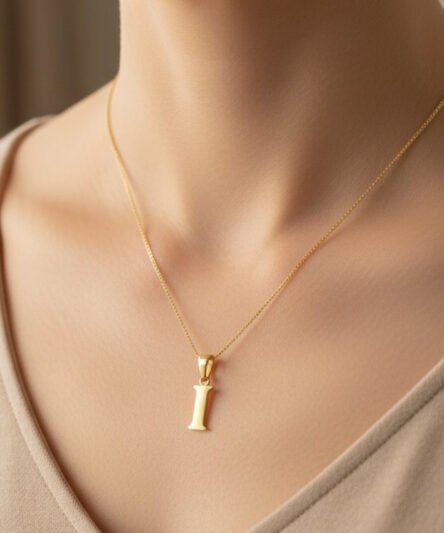 Stil İncisi/Xupıng Jewelry  14 Ayar Altın Kaplama, I Düz Harf Kolye