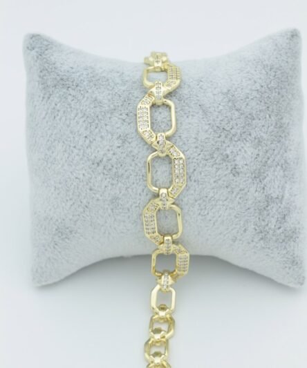 Stil İncisi/Xupıng Jewelry 14 Ayar Altın Kaplama, Şimal Zirkon Taşlı Bileklik