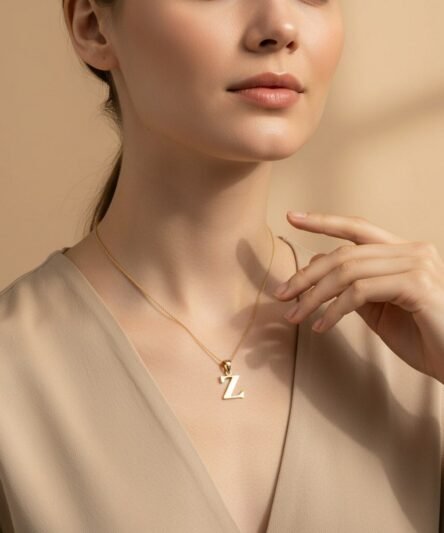 Stil İncisi/Xupıng Jewelry 14 Ayar Altın Kaplama, Z Düz Harf Kolye